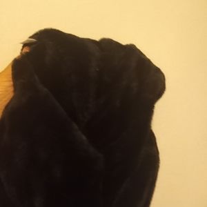 Faux fur black scarf neck wrap round